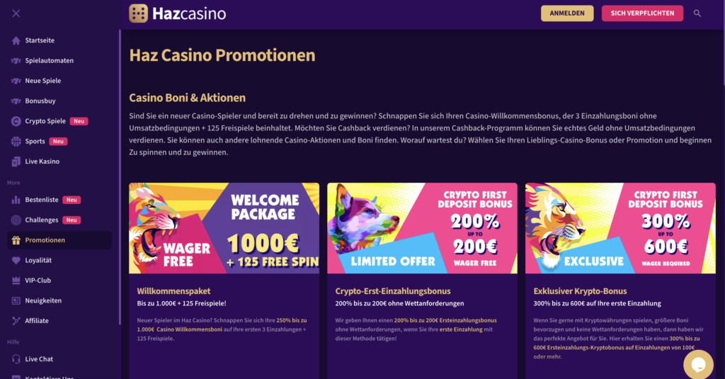 hazcasino-promotions