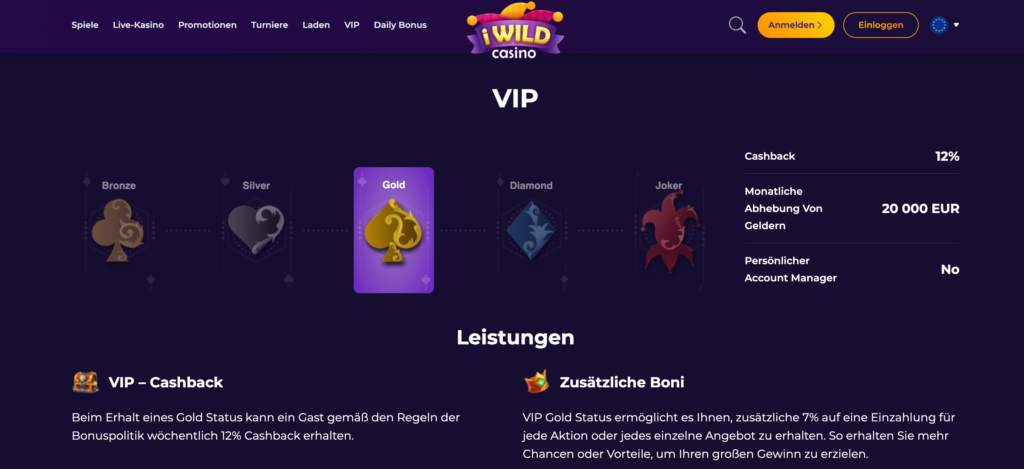 IWILD Casino VIP