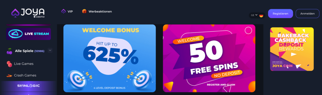 Joya Casino Bonus